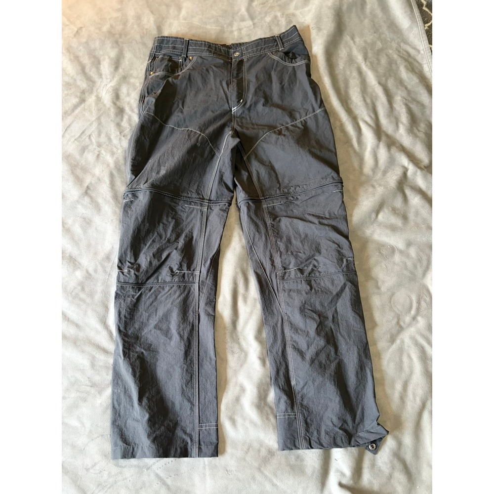 Great Northwest Convertible Cargo Pants Mens 36 Gray Zip Off Hiking Outdoor